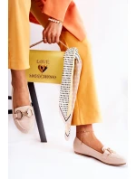 Dámské semišové mokasíny s zdobením béžove model 21589569 - Boto