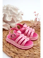 Voňavé Dětské Sandálky Na Suchý Zip ZAXY NN385018 Růžové
