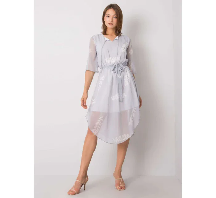 Šaty LK SK 508085.77P světle šedá