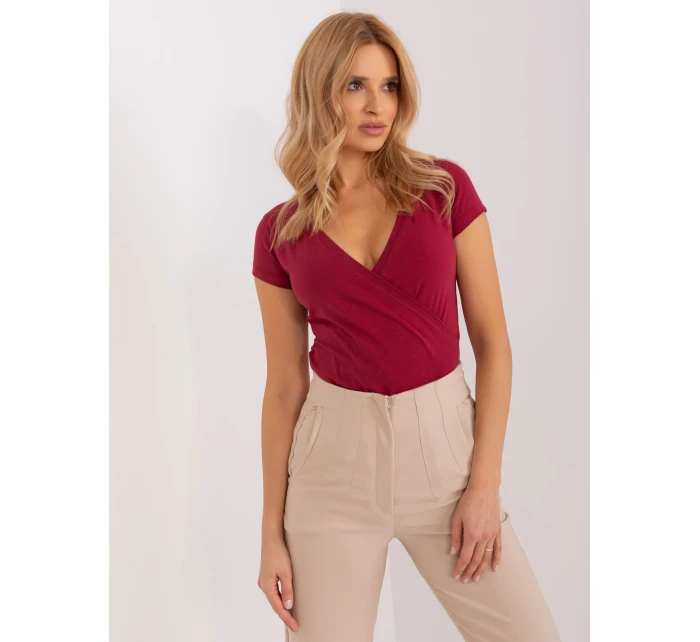 T shirt RV TS model 19394517 bordowy - FPrice
