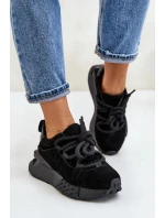 Semišové Dámské Tenisky Na Platformě S Tlustým Šněrováním Artiker Černé Semišové Dámské Tenisky Na Platformě S Tlustým Šněrováním Artiker Černé