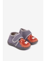 Dětské bačkory na suchý zip – šedé Katline