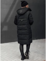 Dámská zimní bunda NORFFI dlouhá prošívaná s kapucí černá FashionStreet TY4663