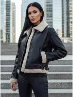 Dámská kožená bunda s ovčí kůží black Dstreet model 21995373 - FashionStreet