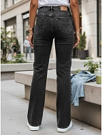 Jeansy damskie z wysokim stanem szare FashionStreet UY2991