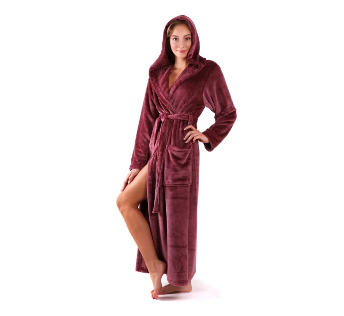 Dámský župan Siena s kapucí 3156 starorůžová - Vestis Dámský župan Siena s kapucí 3156 starorůžová - Vestis