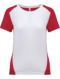 Kariban ProAct PA 4015 Dámské kontrastní sportovní tričko 20.4015 white/red
