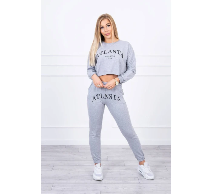 Atlanta šedá sada s potiskem Atlanta šedá sada s potiskem