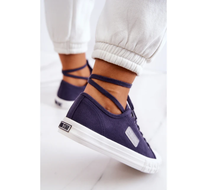Klasické dámské tenisky BIG STAR model 21576022 námořnická modrá - Big Star Shoes Klasické dámské tenisky BIG STAR model 21576022 námořnická modrá - Big Star Shoes