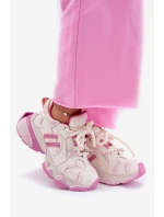 Dámské Kožené Tenisky model 21692727 Růžové - Goe