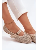 Baletky S Pletením A Pásky Béžové model 21699473 - Boto