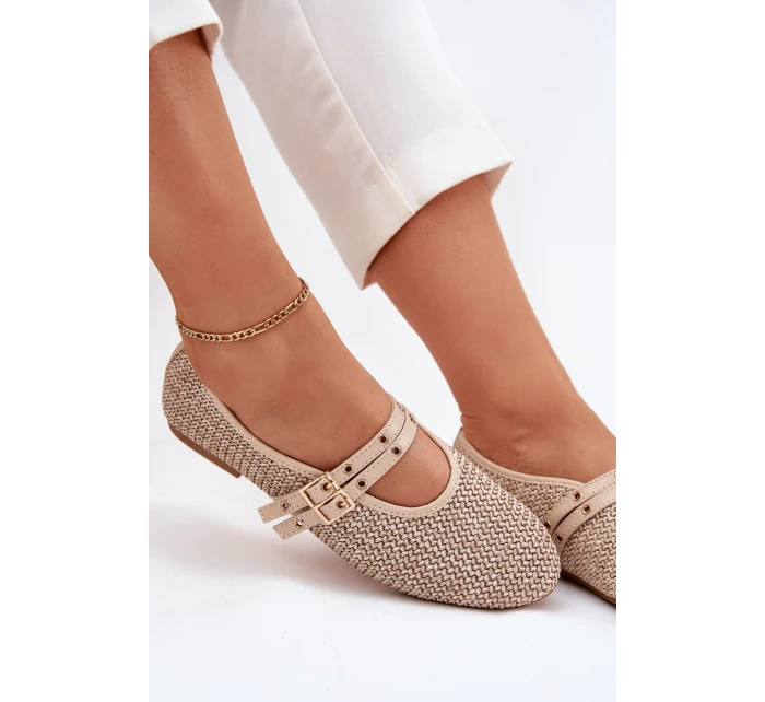 Baletky S Pletením A Pásky Béžové model 21699473 - Boto