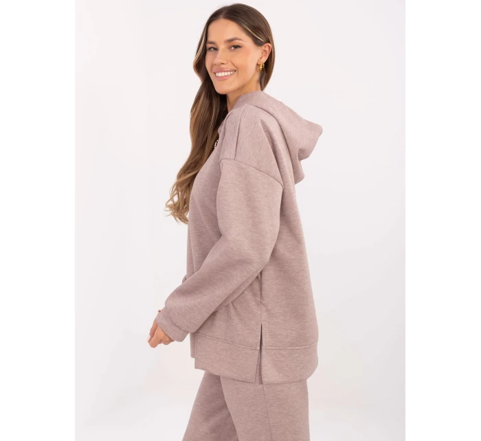 Bluza DHJ BL model 20857350 ciemny bezowy - FPrice Bluza DHJ BL model 20857350 ciemny bezowy - FPrice