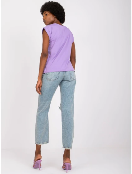 T shirt RV TS model 21207165 fioletowy - FPrice T shirt RV TS model 21207165 fioletowy - FPrice