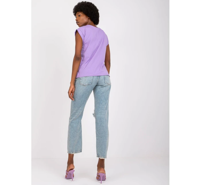 T shirt RV TS model 21207165 fioletowy - FPrice T shirt RV TS model 21207165 fioletowy - FPrice