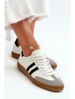 Dámské kožené nízké tenisky Zazoo bílé Dámské kožené nízké tenisky Zazoo bílé