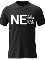 Dámské bavlněné tričko s potiskem - NE - černé