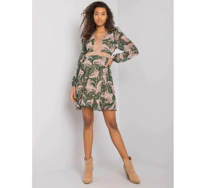 Dámské šaty LC SK 22K 3035.03P tmavě zelená - Pole Pole