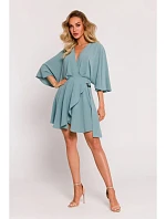 Rozšířené mini šaty M785 khaki - Moe