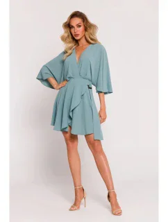 Rozšířené mini šaty model 21080742 khaki - Moe