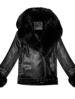 Dámská bunda ramoneska s límcem černá model 21803134 - Good looking