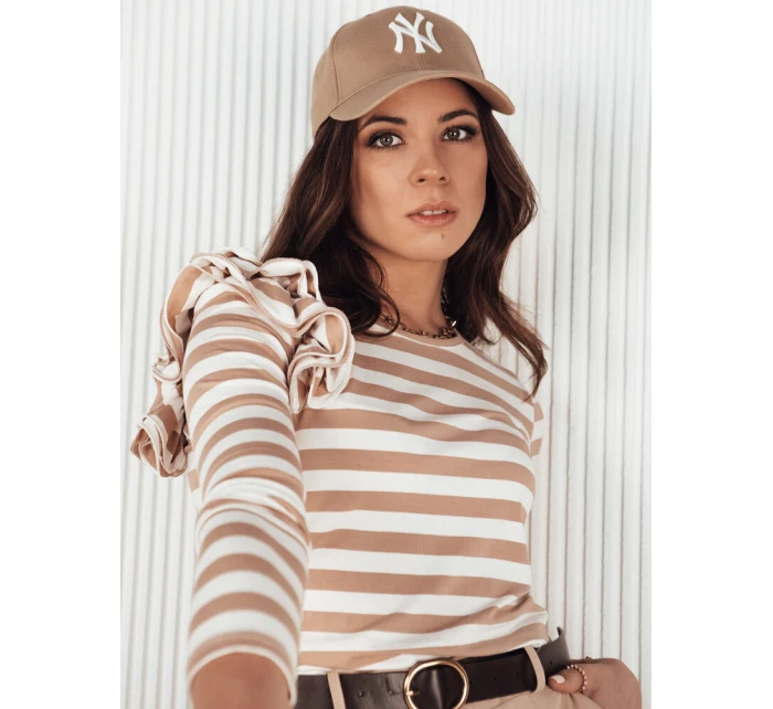 Dámská pruhovaná halenka MORAS béžová FashionStreet RY2349