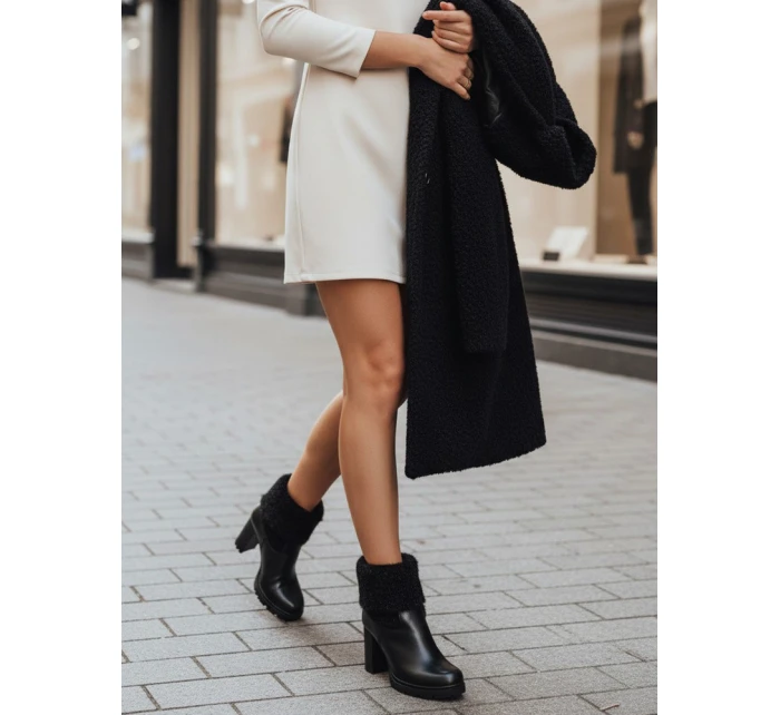 Dámské černé boty na podpatku FashionStreet ZY1311