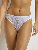 Dámská krajková tanga DIM DAILY DENTELLE THONG - DIM - bílá