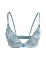 Dámská plavková podprsenka bikini KW0KW02121 OGY modrá - Calvin Klein