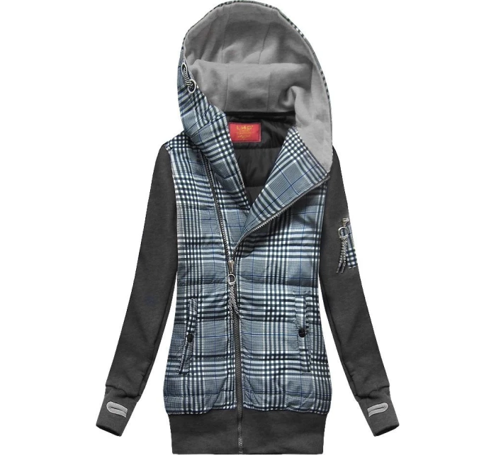 Tmavě mikina z různých spojených materiálů model 21299960 - LHD