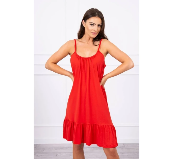 Šaty s model 21752898 páskem červené - K-Fashion