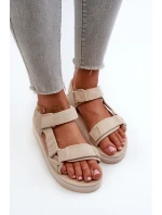 Dámské sandály na platformě Big Star NN274A535 béžové Dámské sandály na platformě Big Star NN274A535 béžové
