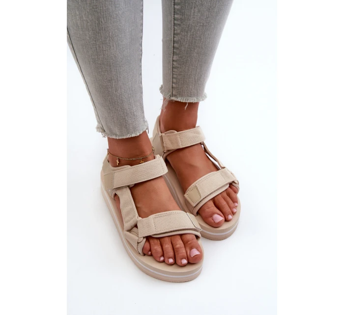 Dámské sandály na platformě Big Star NN274A535 béžové Dámské sandály na platformě Big Star NN274A535 béžové