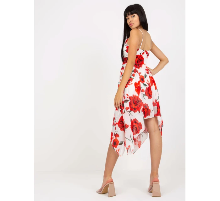 Šaty DHJ SK 15952 1.24X bílé a červené Šaty DHJ SK 15952 1.24X bílé a červené