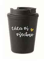 TÁTA model 22163682 VŠECHNO černý termohrnek 300 ml - Giftela TÁTA model 22163682 VŠECHNO černý termohrnek 300 ml - Giftela