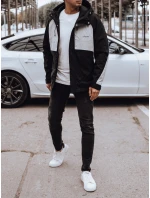 Pánská přechodná bunda do deště černá/šedá Dstreet TX4916