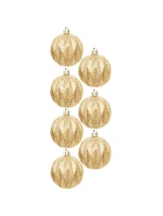 DEKORATIVNÍ PLASTOVÁ CETKA 6CM SADA 35 KS ZLATÁ