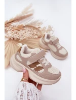 Dětské Sportovní Boty Tenisky Na Suchý Zip Béžové model 21700767 - Boto Dětské Sportovní Boty Tenisky Na Suchý Zip Béžové model 21700767 - Boto