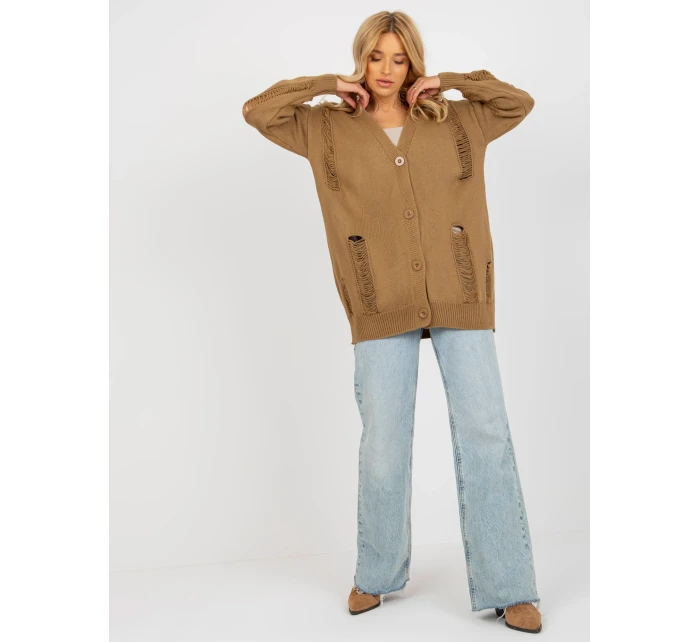 Dámský kardigan LC SW model 18140213 velbloudí - FPrice