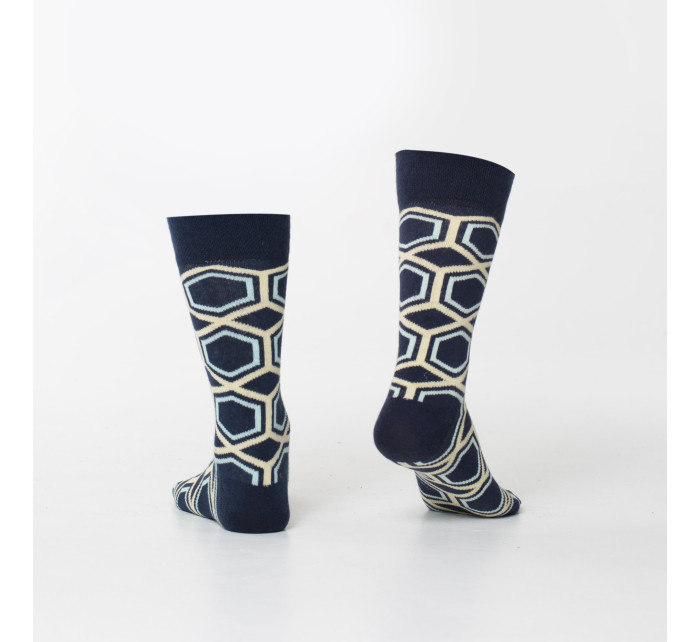 Pánské ponožky s tmavě modrým vzorem