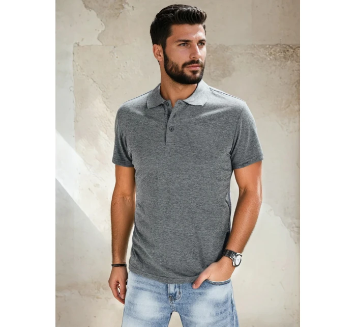 Pánské tmavě šedé polo tričko Dstreet model 21964613 - FashionStreet