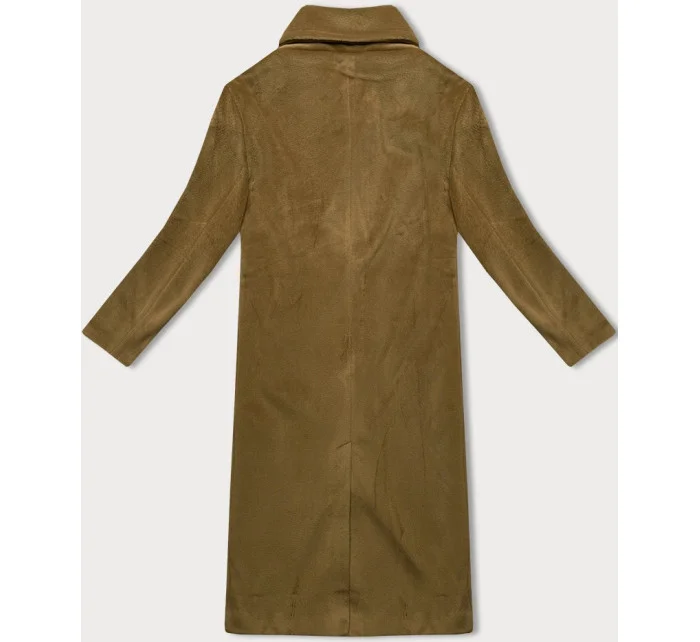 Béžový dámský oversize kabát pro přechodné období J Style (11Z8161)