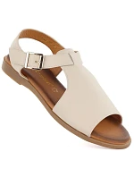 Dámské béžové kožené sandály Cambell 19391 Dámské béžové kožené sandály Cambell 19391