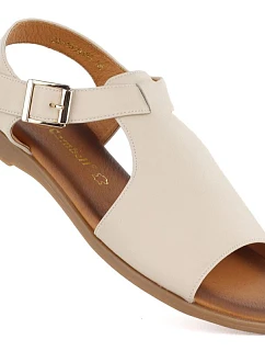 Dámské béžové kožené sandály Cambell 19391