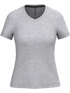 Kariban K 381 Dámské tričko s výstřihem do V 20.K381 oxford grey