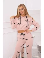 Sada s potiskem pistole tmavě pudrově růžová Sada s potiskem pistole tmavě pudrově růžová