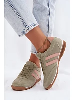 Semišové Sportovní Boty Dámské  Zelené model 22107492 - McArthur