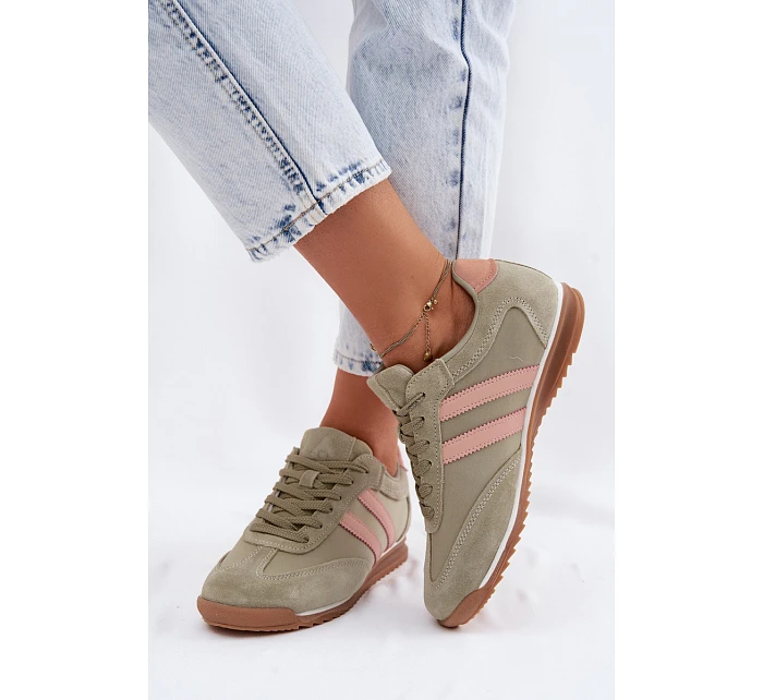 Semišové Sportovní Boty Dámské  Zelené model 22107492 - McArthur