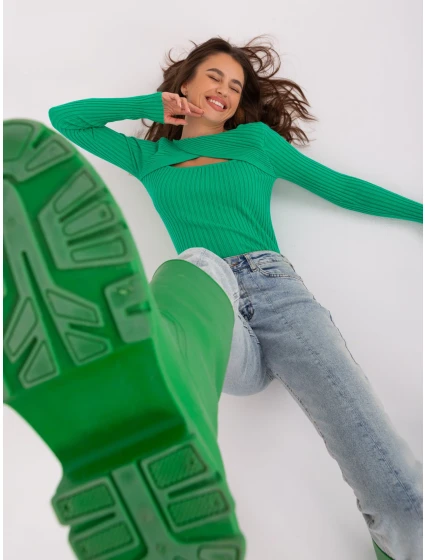 Sweter PM SW model 18917670 zielony - FPrice Sweter PM SW model 18917670 zielony - FPrice