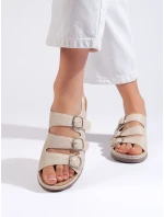 Praktické sandály hnědé dámské na klínku Praktické sandály hnědé dámské na klínku